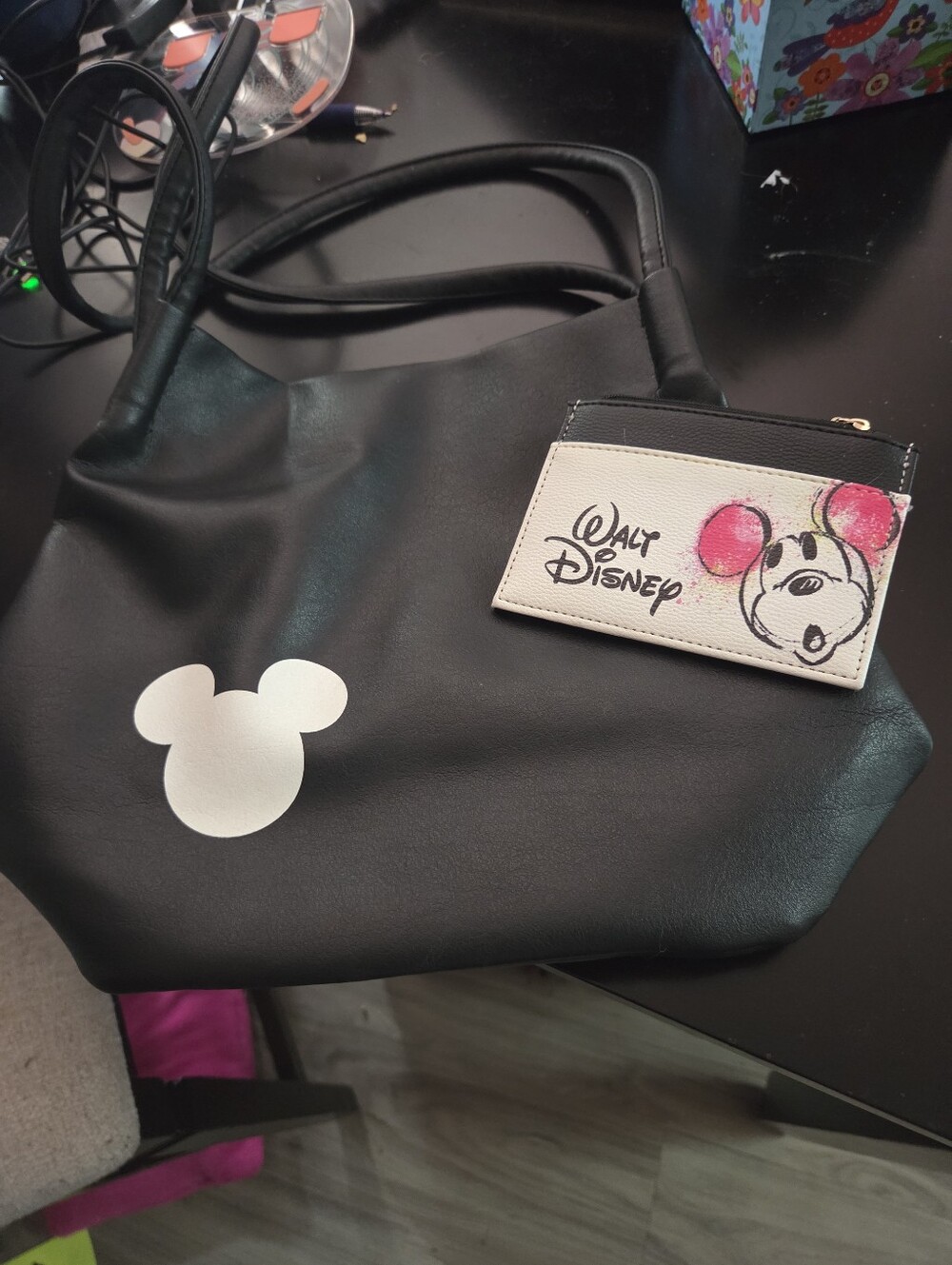 Black Mickey Ear Accent Shoulder Bag - Women Bags And Card Holder - Picture 3 of 3
